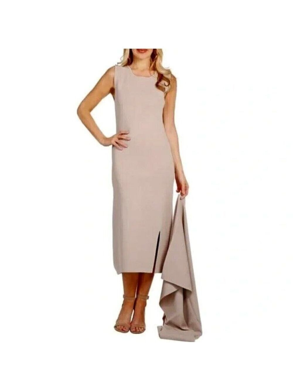 Brian Bailey Knit Midi Length Tank Dress Size XXL Bisque
